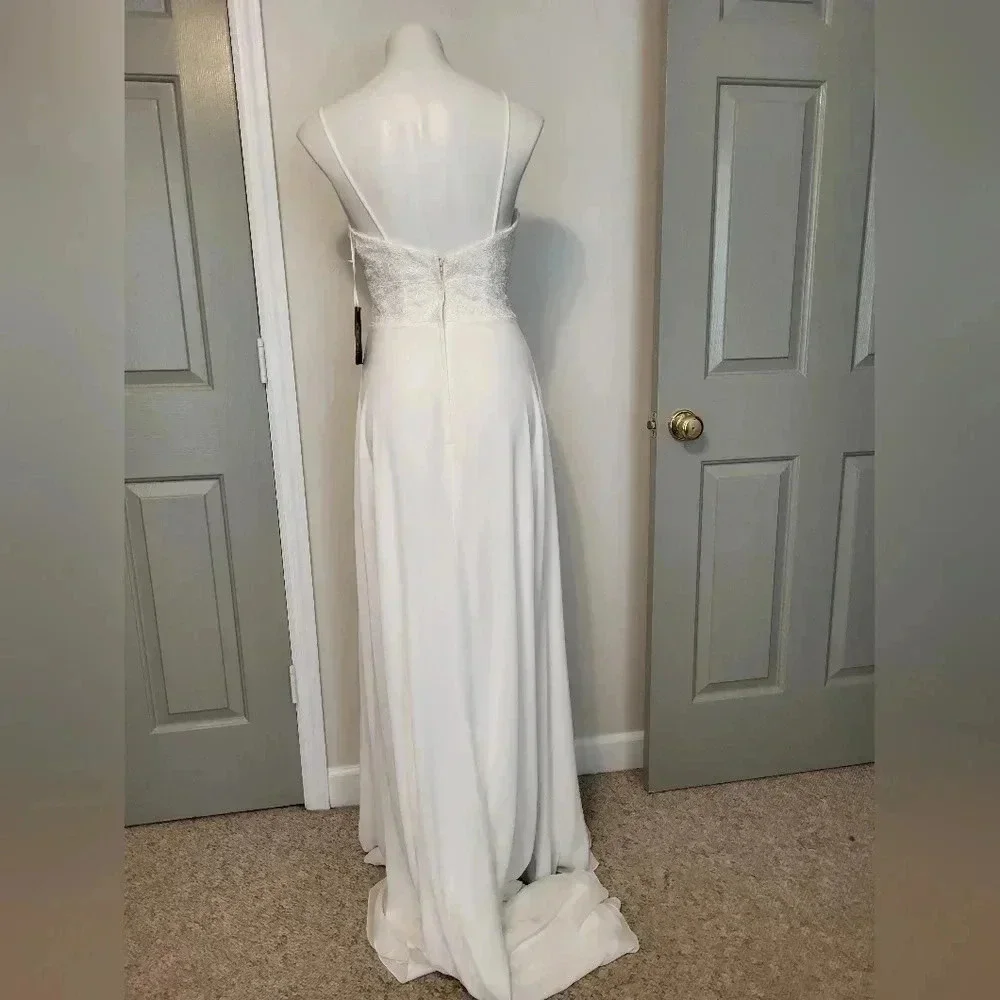 MOONLIGHT Bridal Gown Embroidered Lace and Beading Modern Fairytale Dress(6)NWT